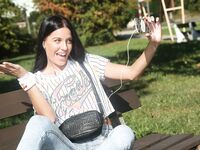 Small-tit Brunette Eveline Dellai Gets Fucked Outdoors