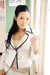 Sultry Bimbo In Uniform Yui Komine Exposes Erotic Downblouse And Stretched Legs Up Skirt