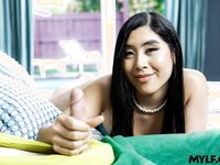 Asian MILF Emerald Loves Fucks Her Stepson In The Living Room