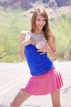 Teen Girl Holly FTV In Blue Top And Pink Skirt Flashes Her Tits And Pussy By The Road photos (Holly Michaels)