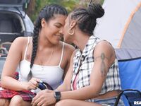 Black Hoes Sarai Minx And Maya Farrell Fucking In A Tent