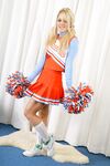 Sexy Cheer Girl Tanya P Poses In Her Cheerleader Uniform And Shows Her Panties