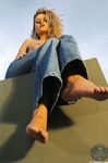 Village Babe Radka Varna Takes Off Her Jeans And Spreads Her Amazingly Long Legs Wide Open