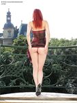 Redhead Girl With Long Legs Piper Fawn Is Rubbing The Dildo Against Shaved Cunt