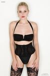 Awesome Blonde With Incredibly Tight Boobs Liz Ashley Is Showing Her Precious Body Shapes In Black Lingerie