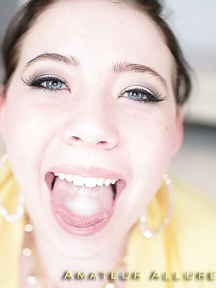 Babe Alyssa Allure Shows Mouth Full Of Cum After The Wildest Oral Fucking