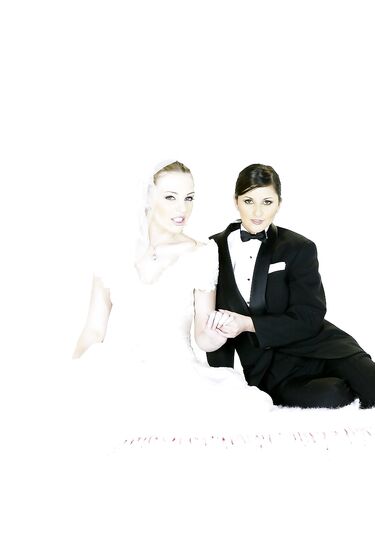 Art Photos Of Charisma Cole And Felix Vicious Posing As A Bride And A Groom