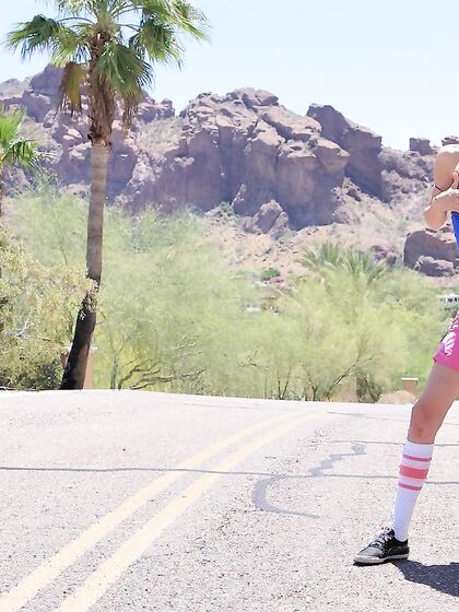 Teen Girl Holly FTV In Blue Top And Pink Skirt Flashes Her Tits And Pussy By The Road photos (Holly Michaels)