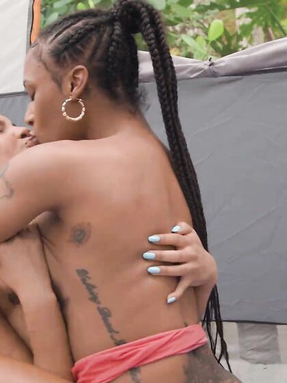 Black Hoes Sarai Minx And Maya Farrell Fucking In A Tent