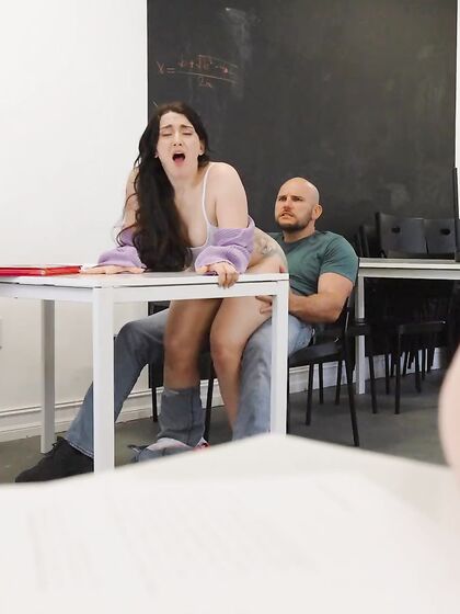 Curvaceous Brunette Gets Anally Fucked In The Classroom photos (Mandy Muse)