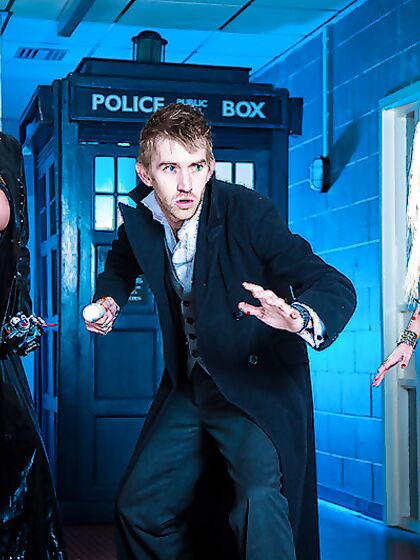 Busty Blonde Babes Victoria Summers, Leigh Darby And Georgie Lyall Fuck The Endowed Doctor Who.