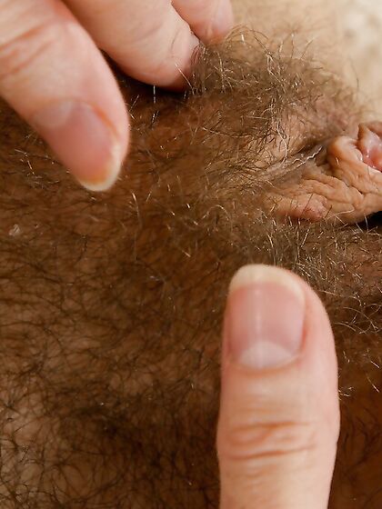 Hairy Mature Woman Hazel May With Slim Figure Displays Her Bare Ass And Furry Pussy