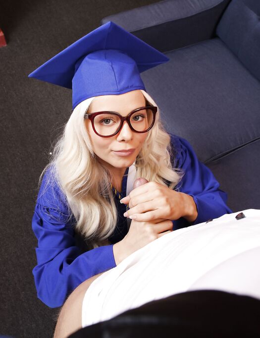 Adorable Blonde Babe Gets Fucked Right After Her Graduation photos (Elsa Jean)